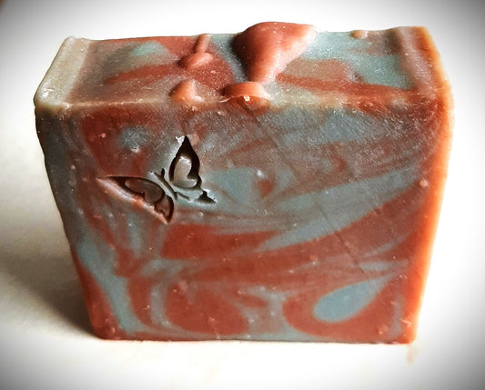 Strawberry-rhubarb, handmade soap*