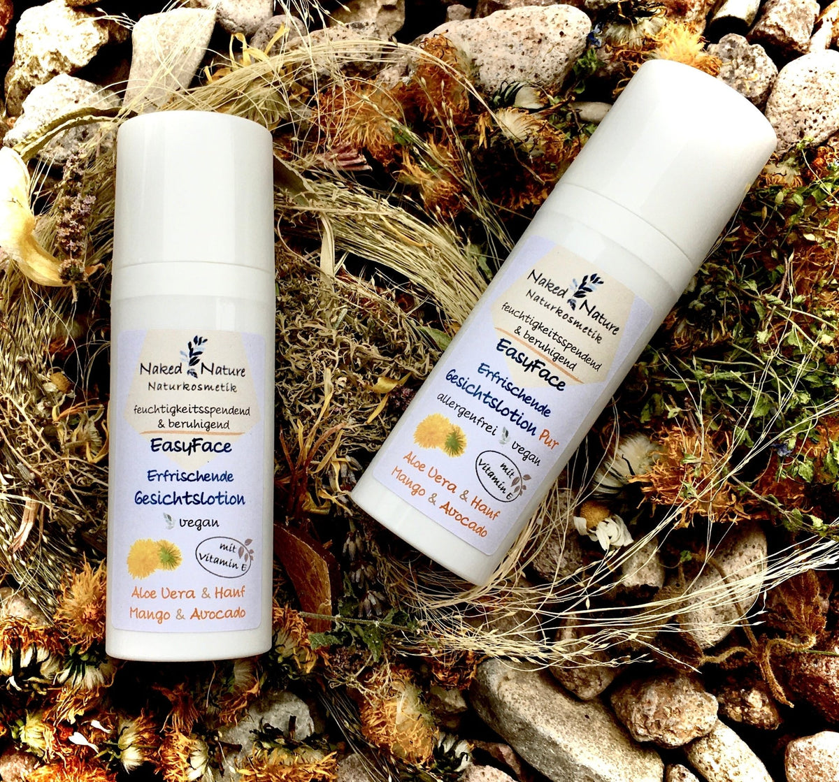 Gesichtslotion mit Aloe Vera und Hanf