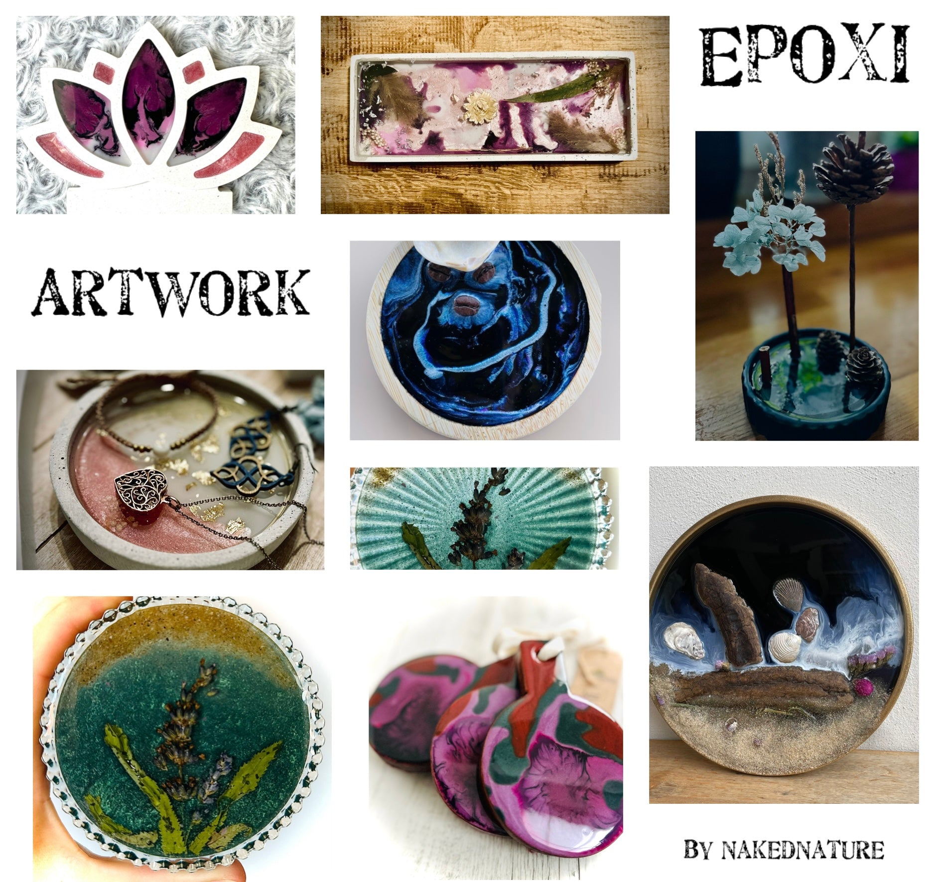 Epoxi Art Dekoration, handgefertigt – NakedNature