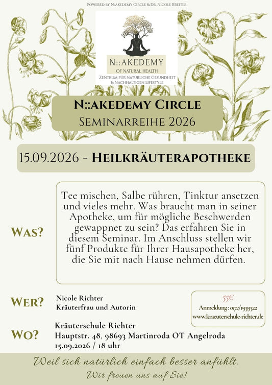 Heilkräuterapotheke Seminar und Workshop