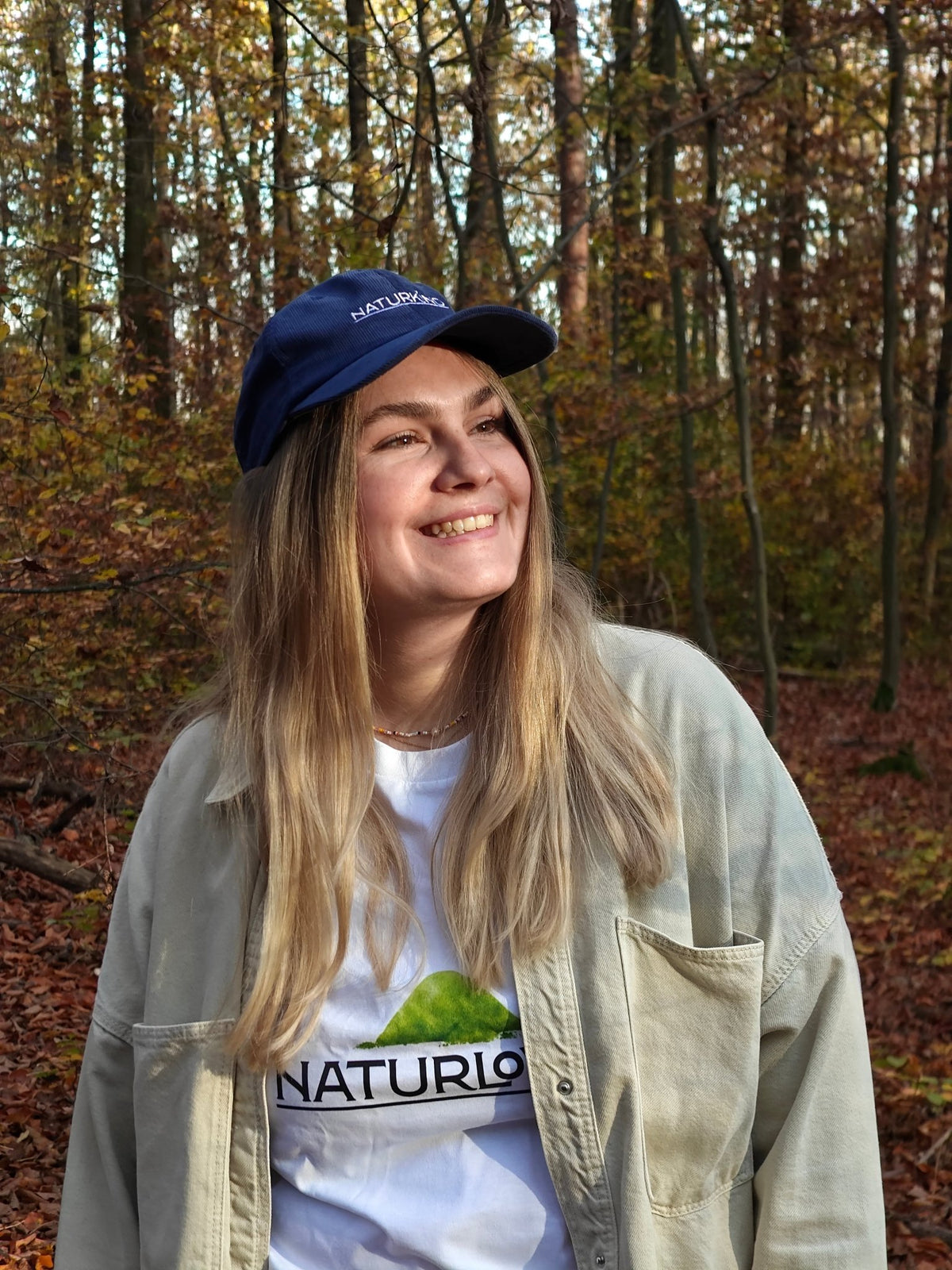 Basecap aus Cord Naturkind blau