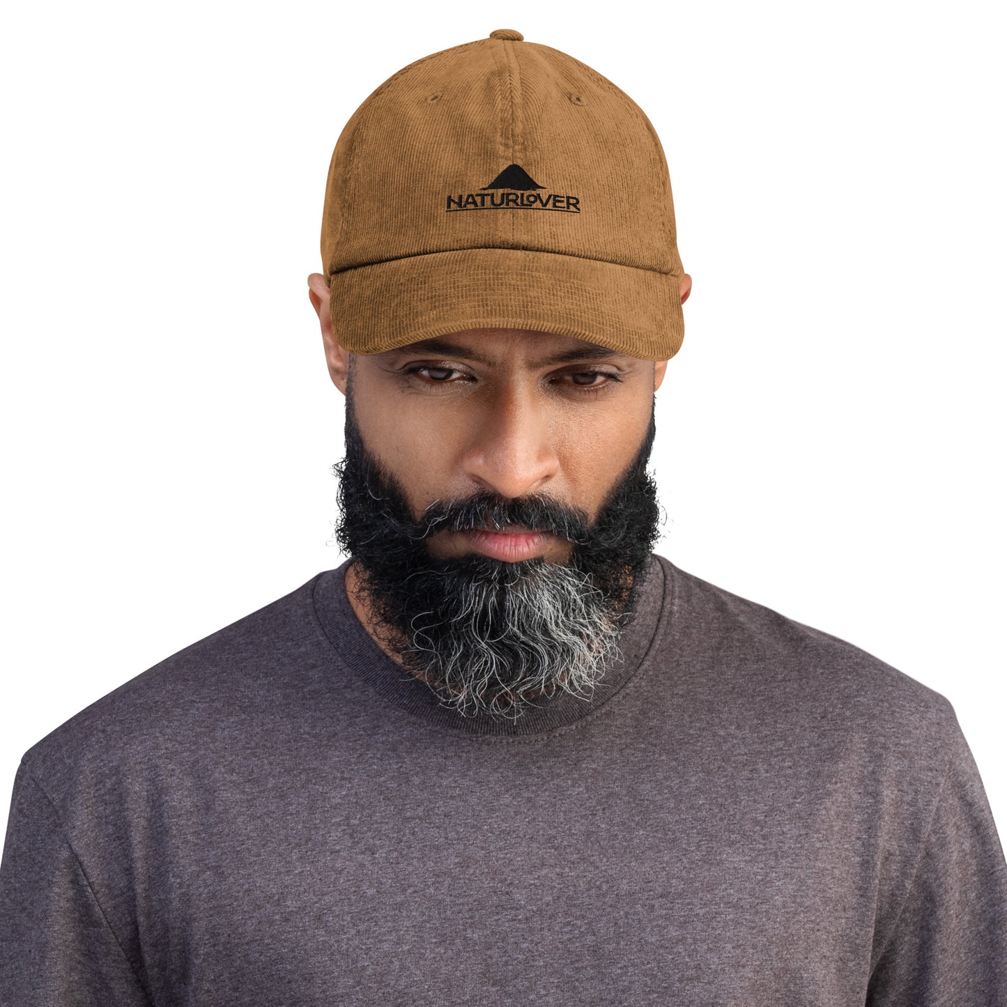 Casquette de baseball NaturLoVer en velours côtelé, camel + olive