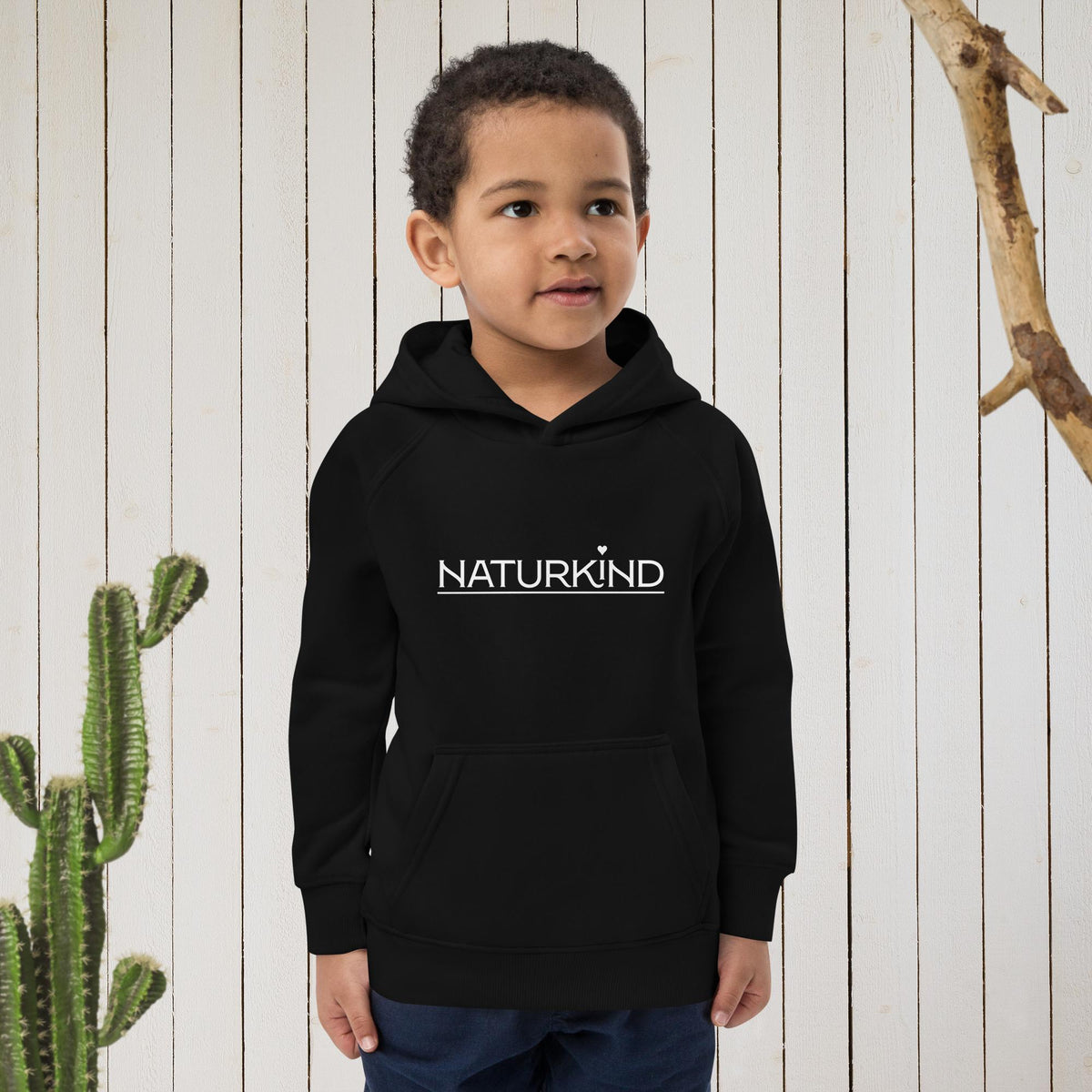 Kapuzenpullover Bio Baumwolle Naturkind schwarz
