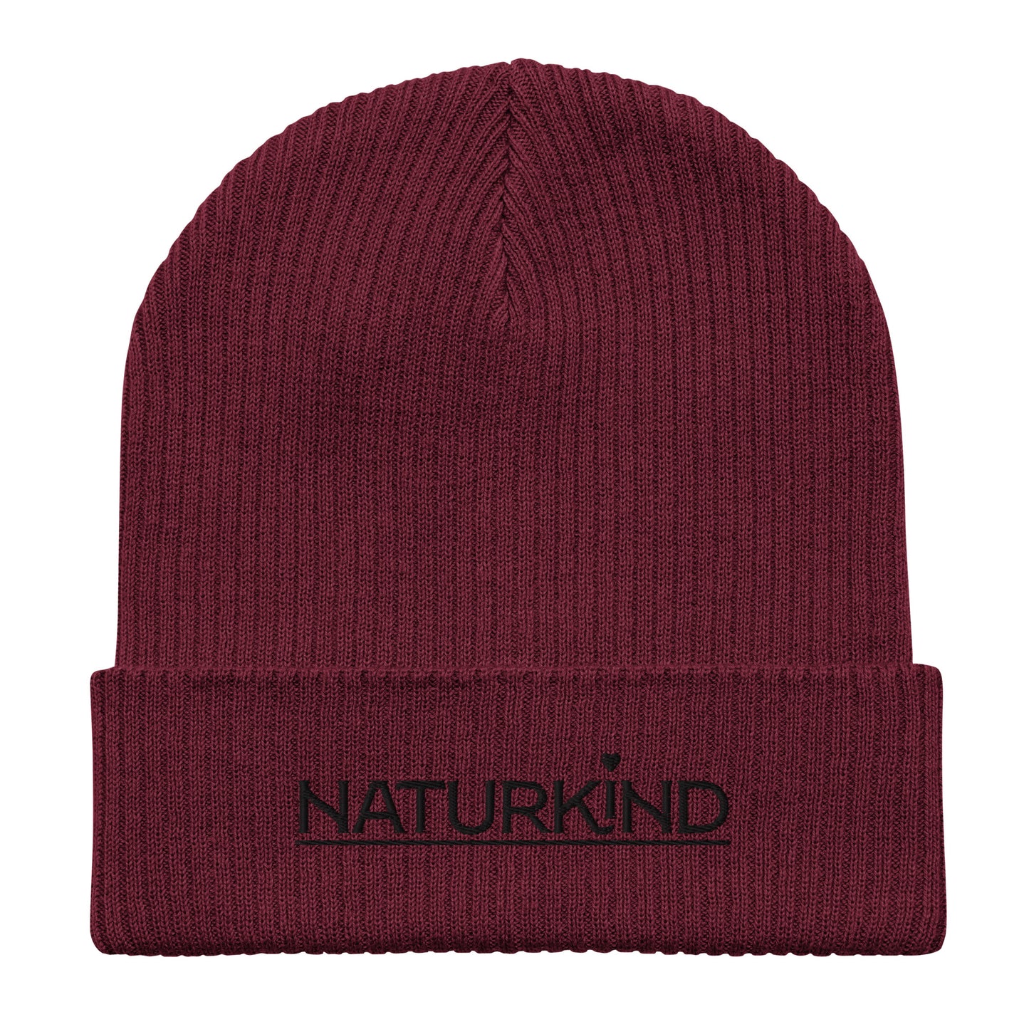 Bonnet/chapeau bio NATURKIND avec broderie noire