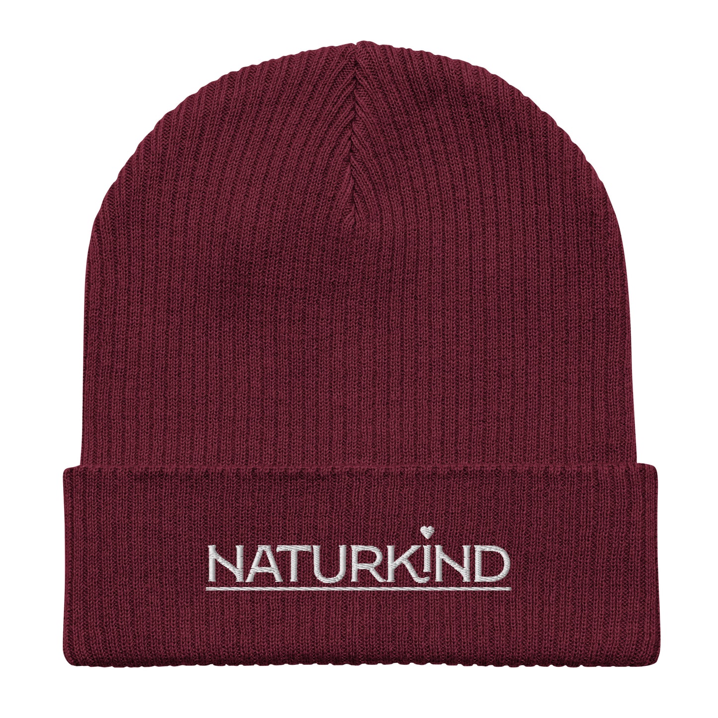 Bonnet/chapeau bio NATURKIND avec broderie blanche