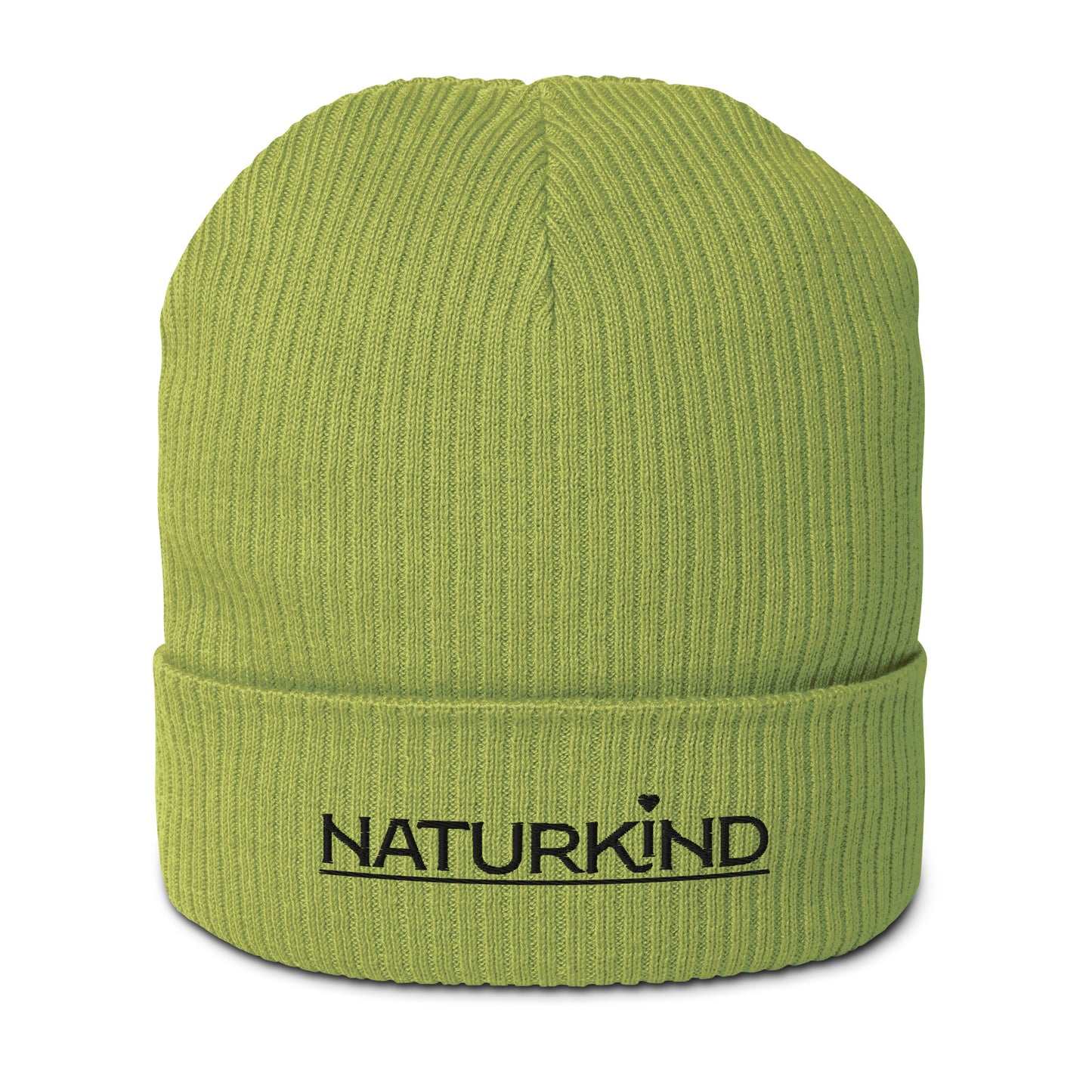 Bonnet/chapeau bio NATURKIND avec broderie noire