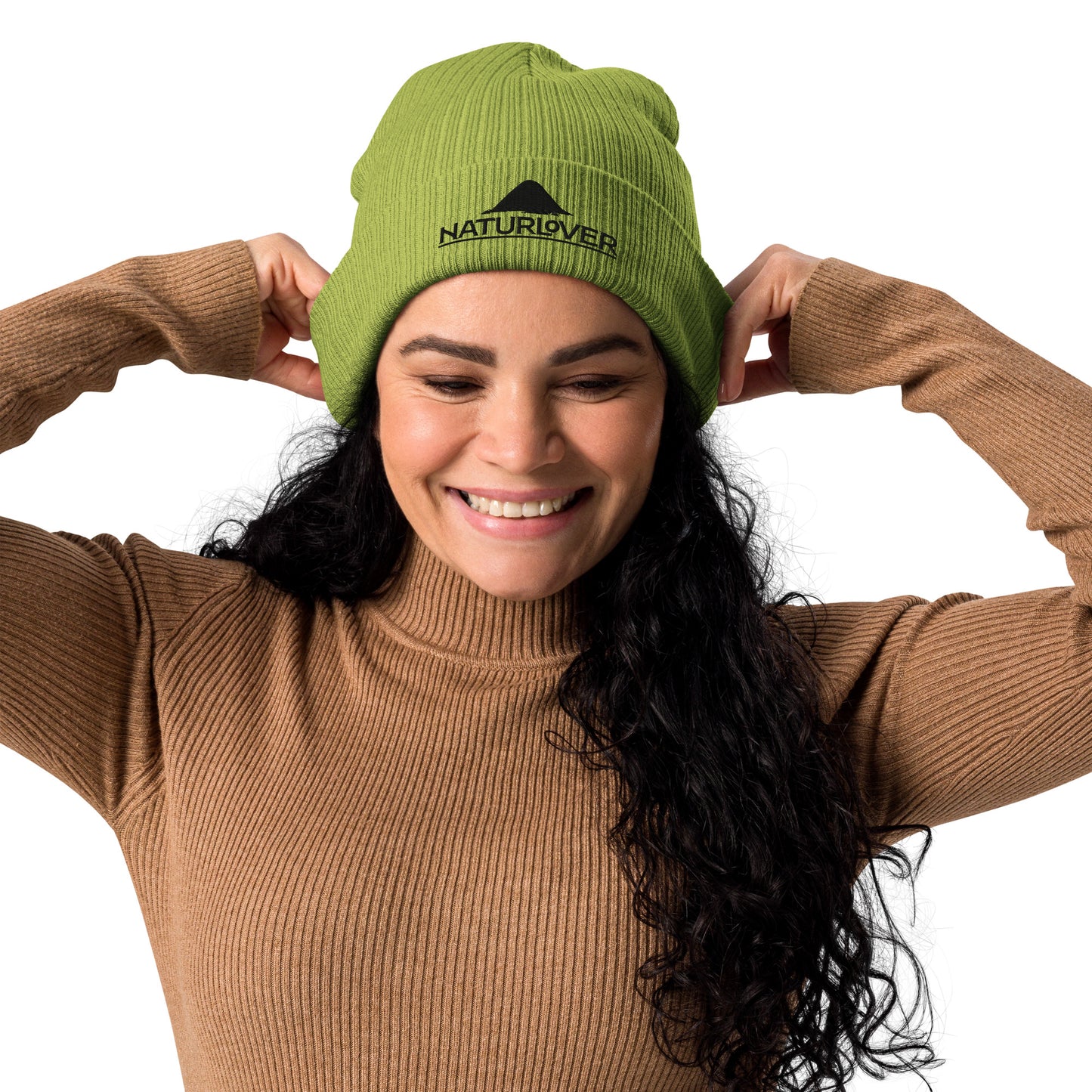 Bonnet/chapeau bio NaturLoVer avec broderie noire