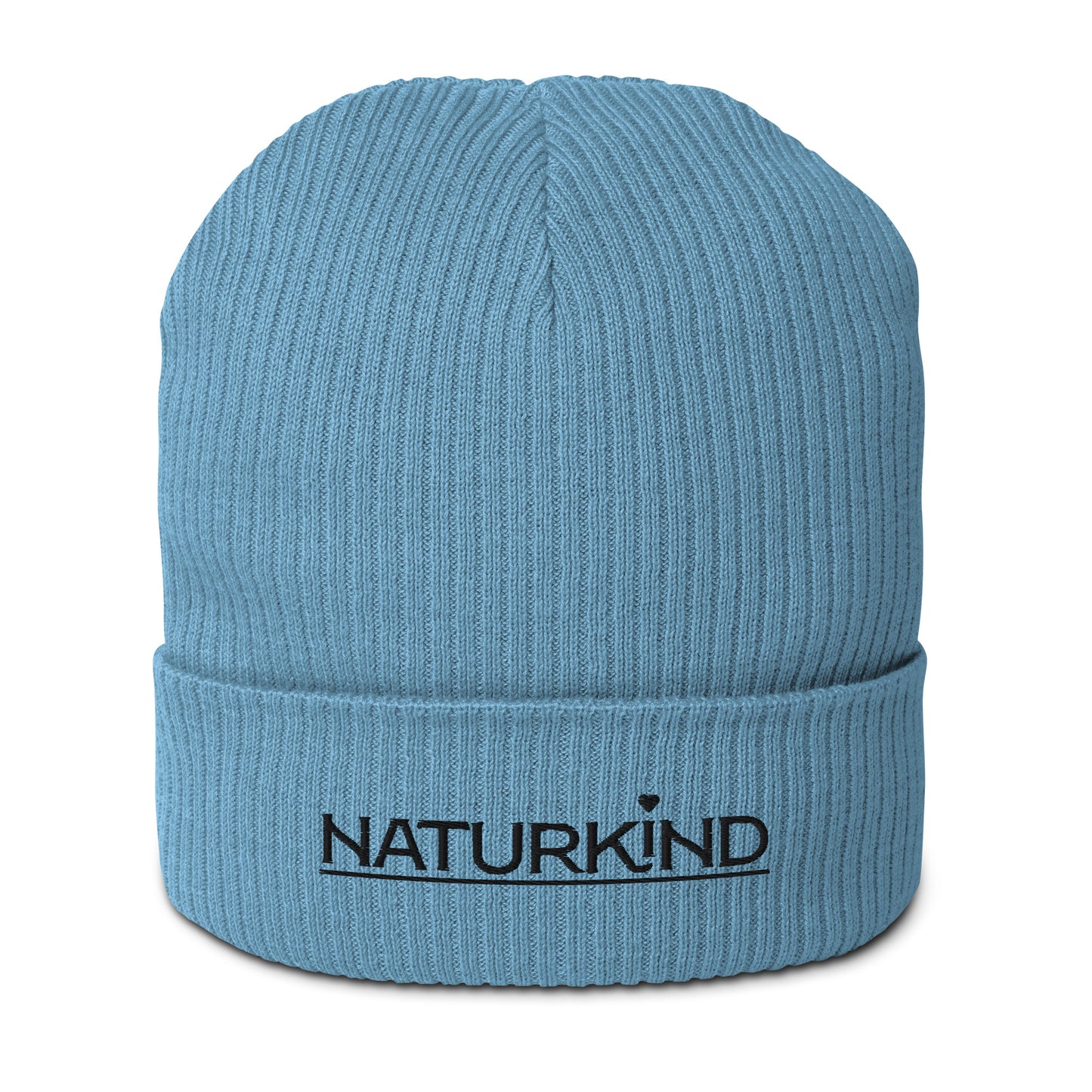 Bonnet/chapeau bio NATURKIND avec broderie noire