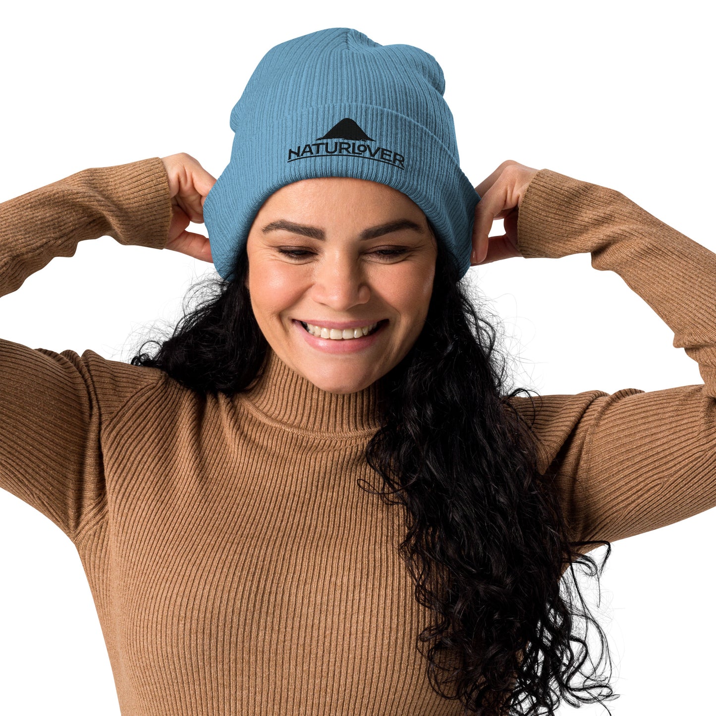 Bonnet/chapeau bio NaturLoVer avec broderie noire