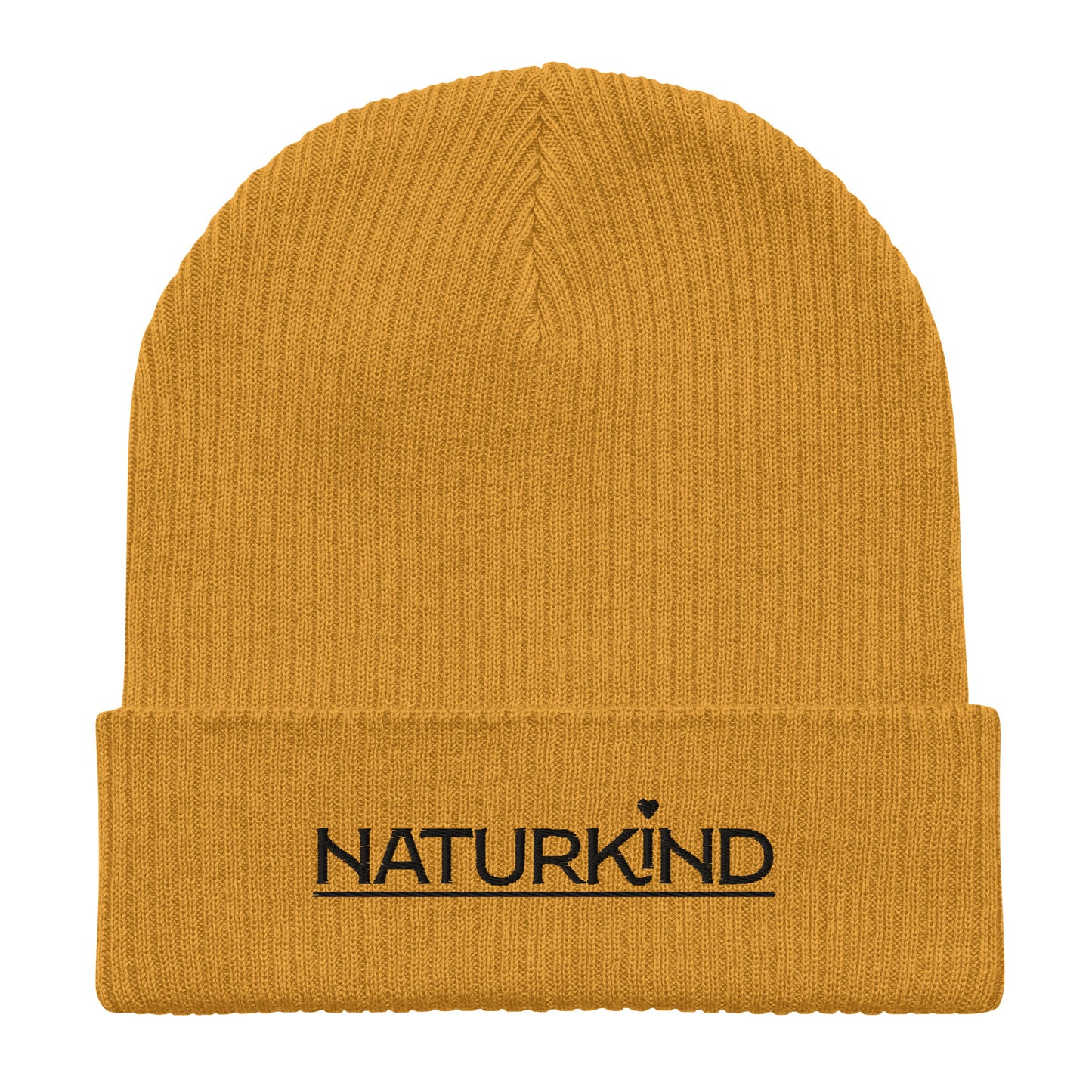 Bonnet/chapeau bio NATURKIND avec broderie noire