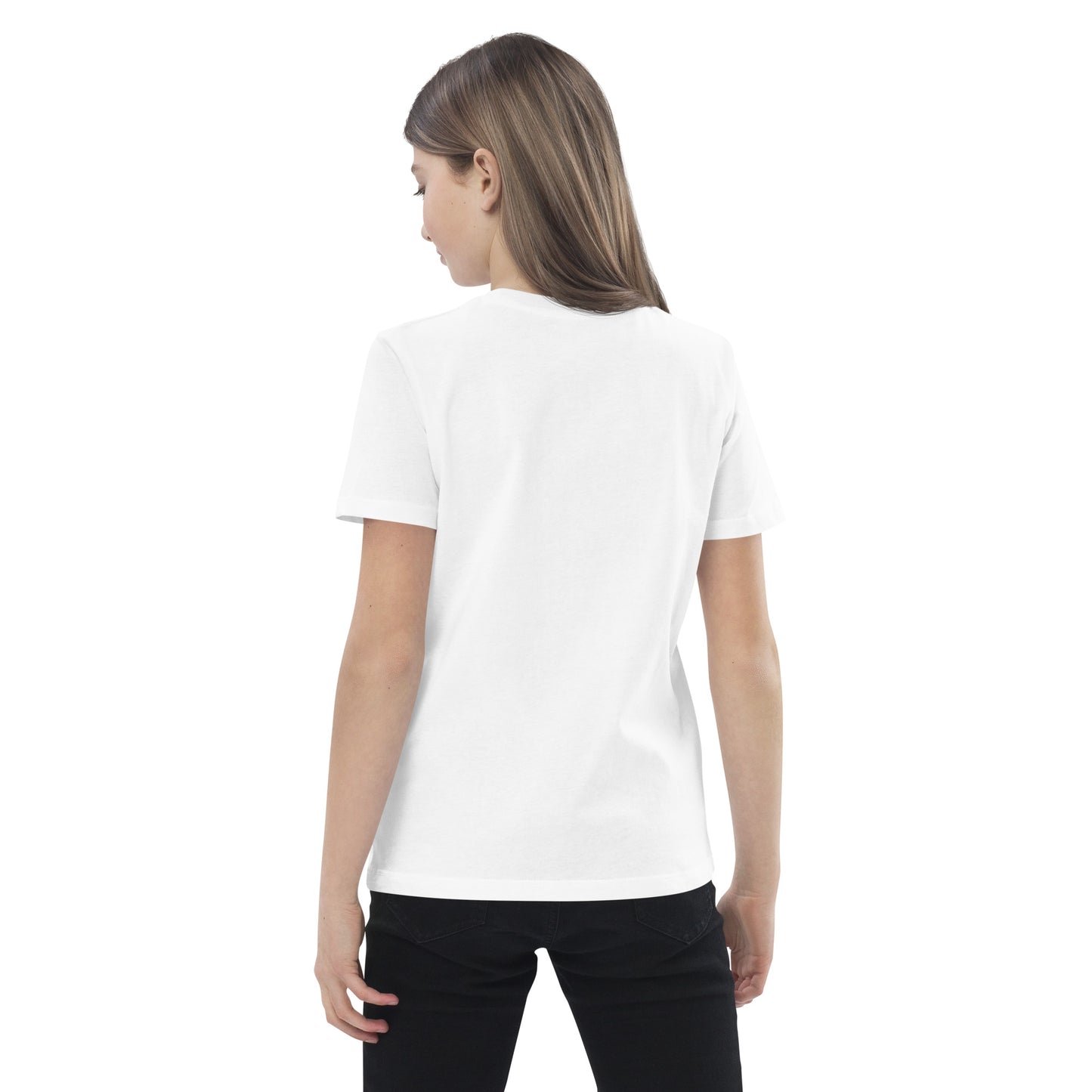 weißes Bio Baumwoll T Shirt für Kinder