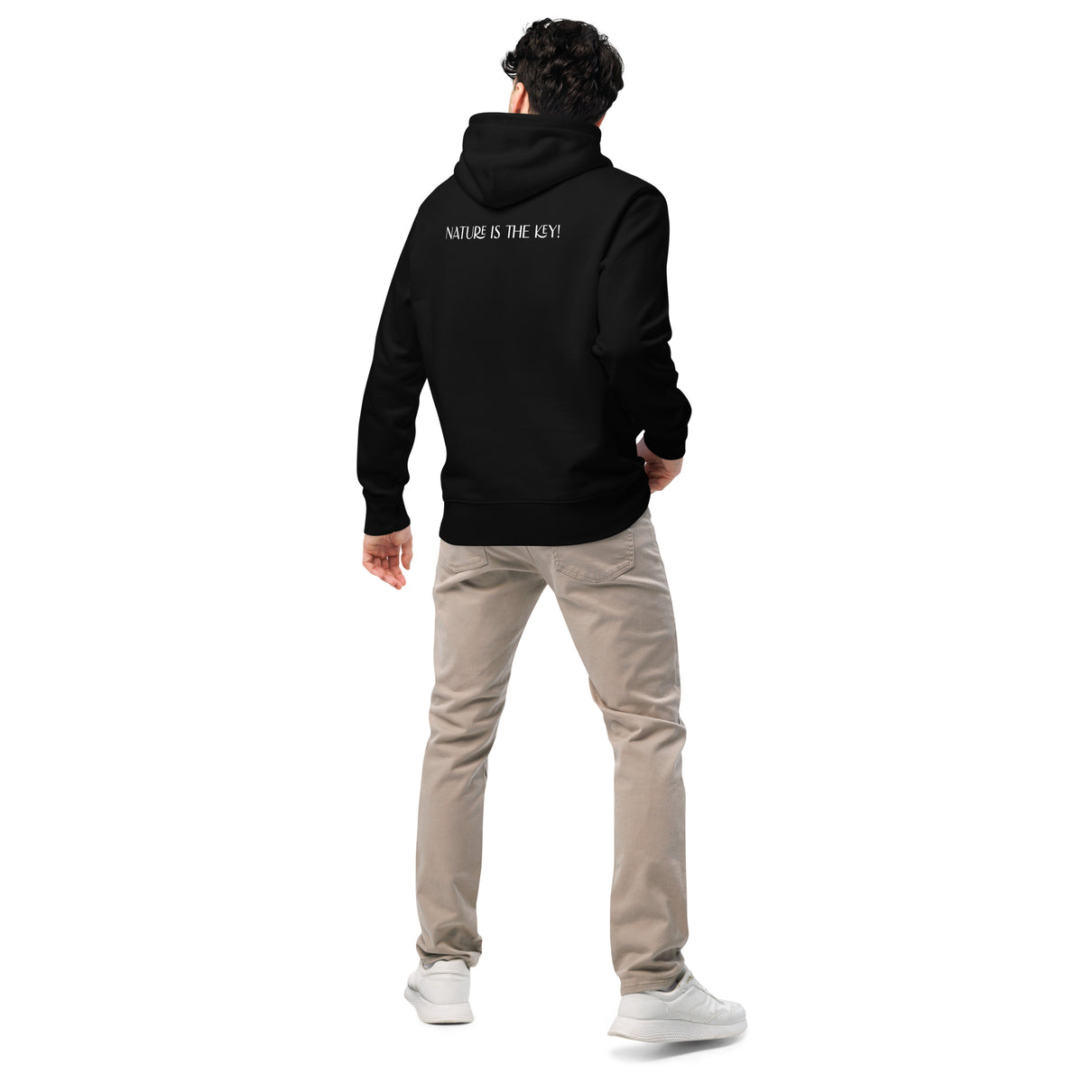 Bio Baumwoll Hoodie Kapuzenpullover schwarz