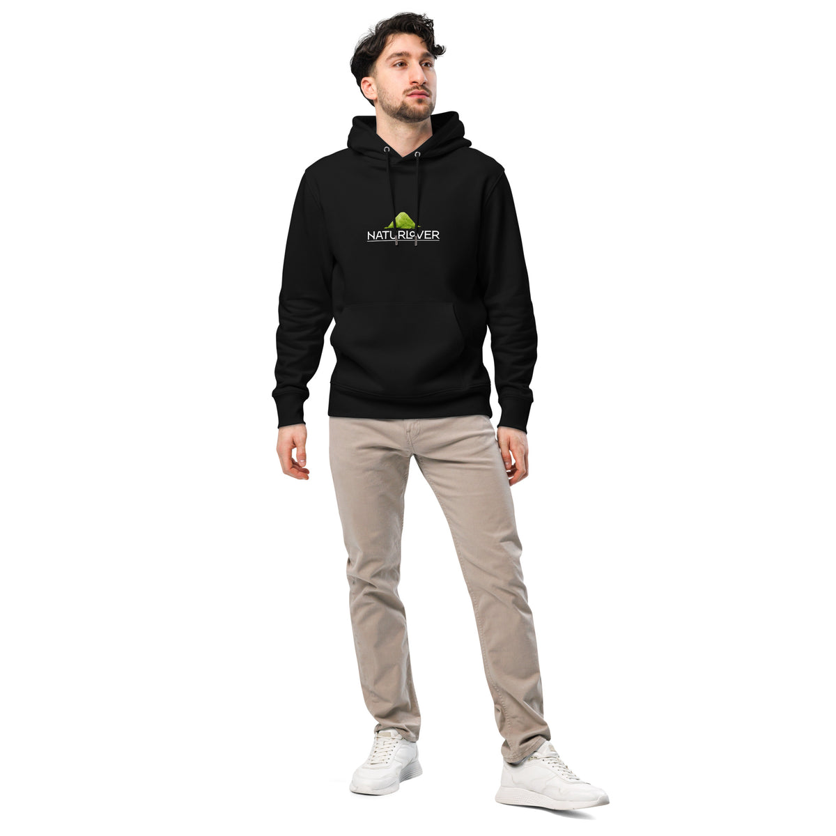 Bio Baumwoll Hoodie Kapuzenpullover schwarz