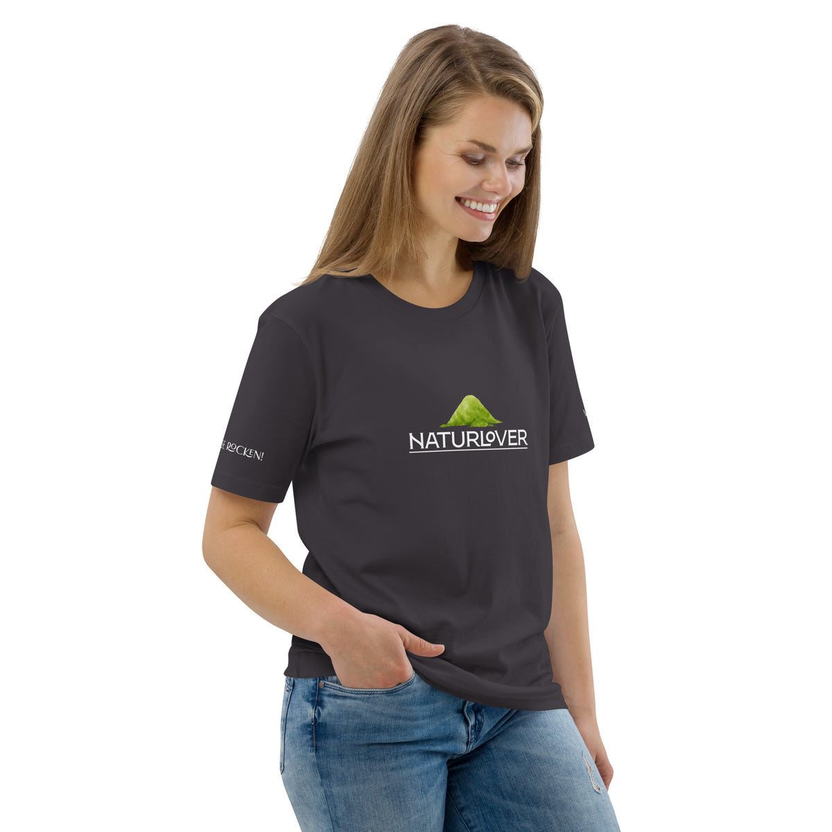 Bio Shirt Berge Meer grau