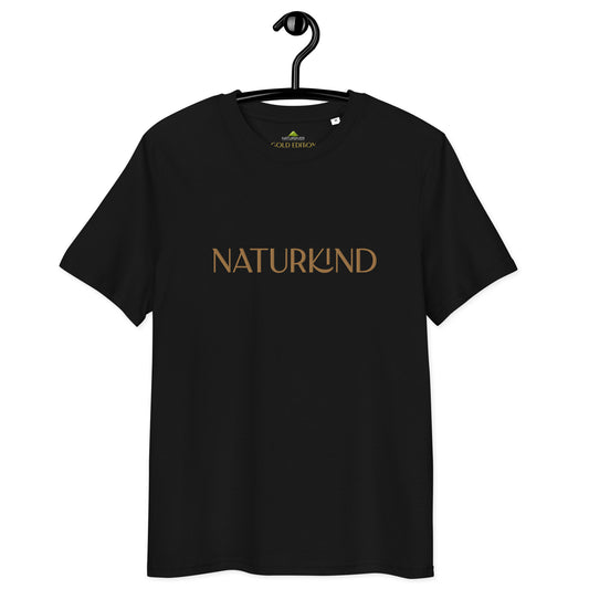 Naturkind organic cotton T-shirt GOLD Edition with elegant embroidery