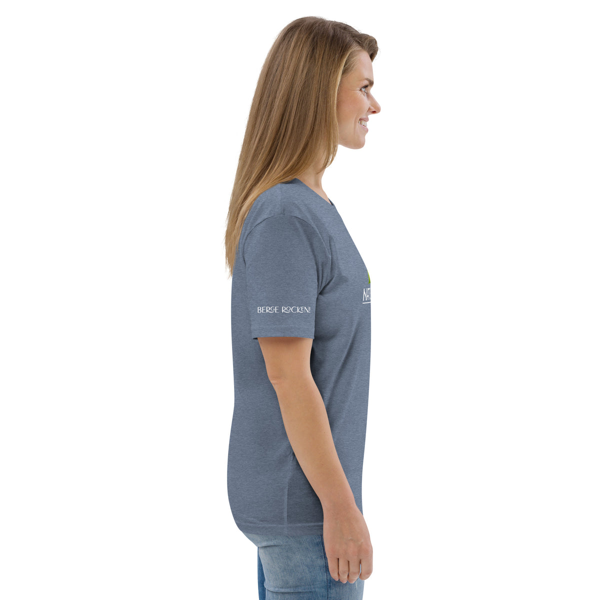 Bio Shirt Berge Meer blau
