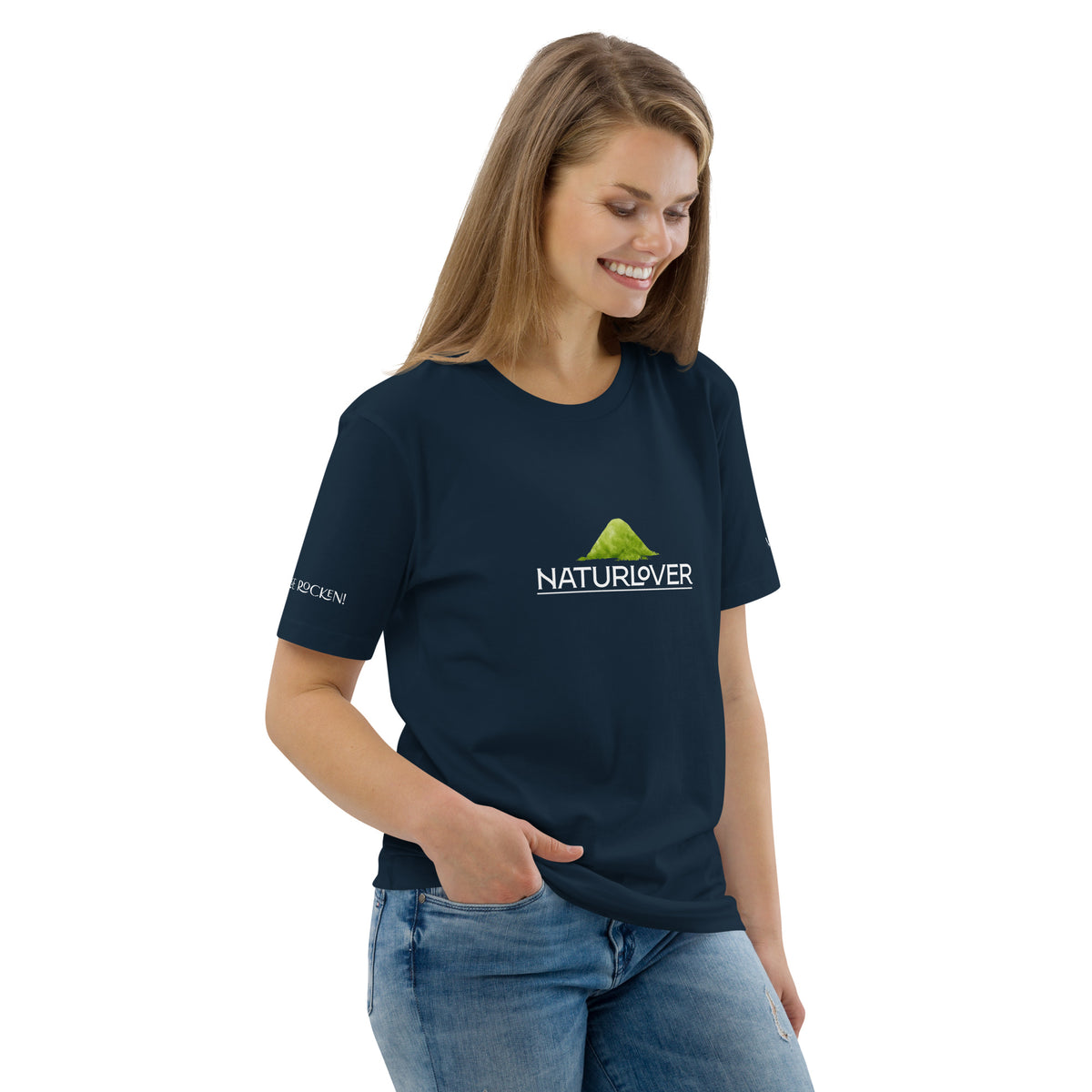 Bio Shirt Berge Meer dunkelblau