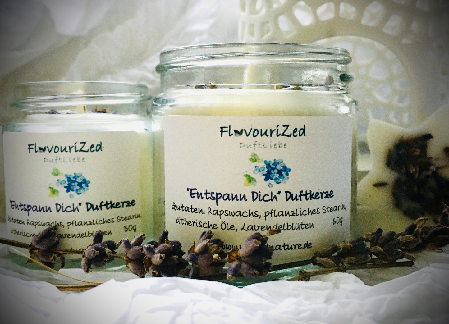 Entspannung und Ruhe in einer Kerze