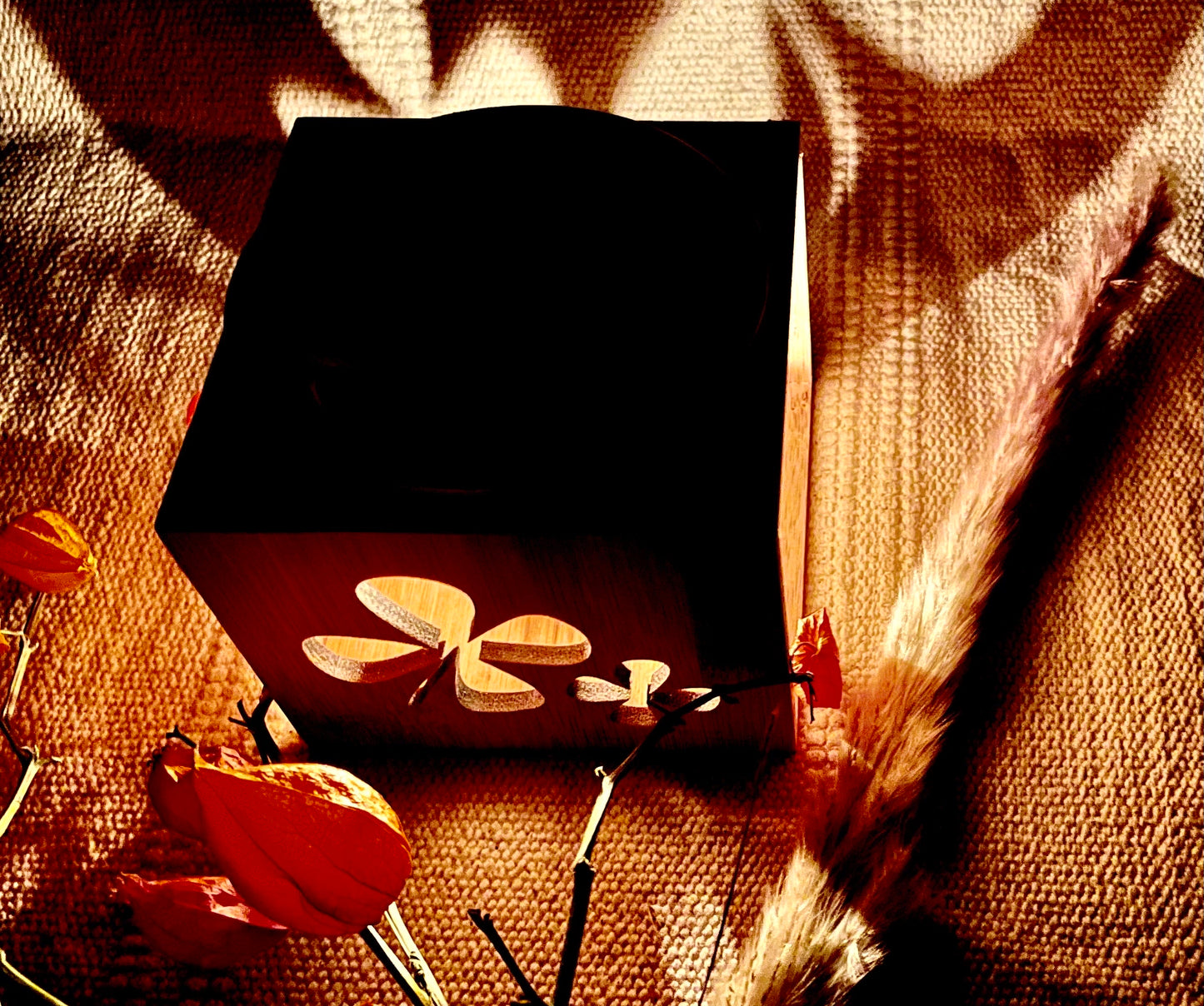 Aromaduftlampe aus Bambus "Klee"