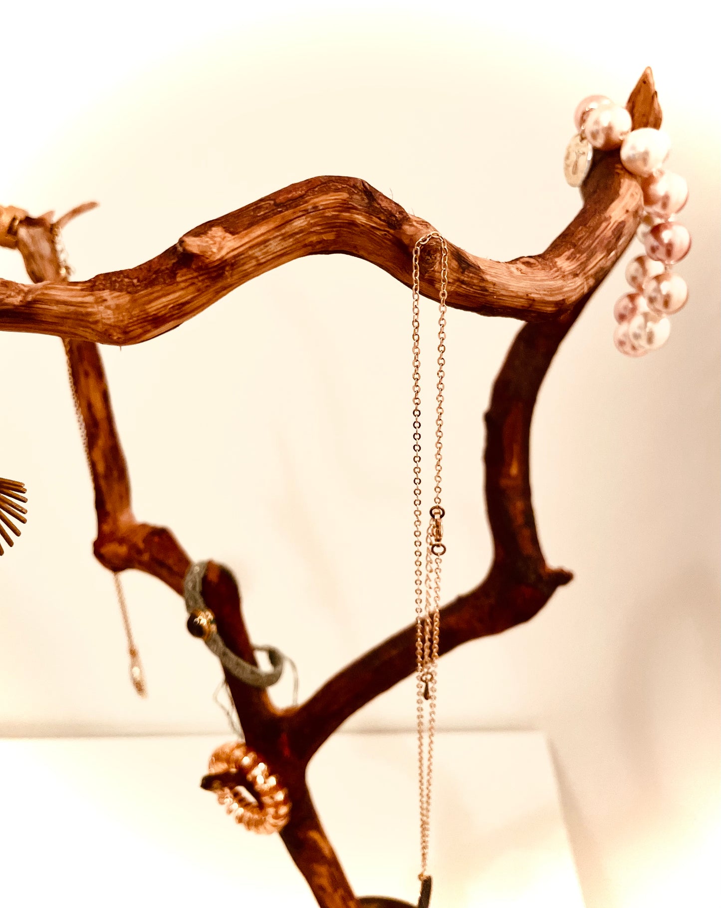 Epoxi Art driftwood branch stand for jewelry, decoration