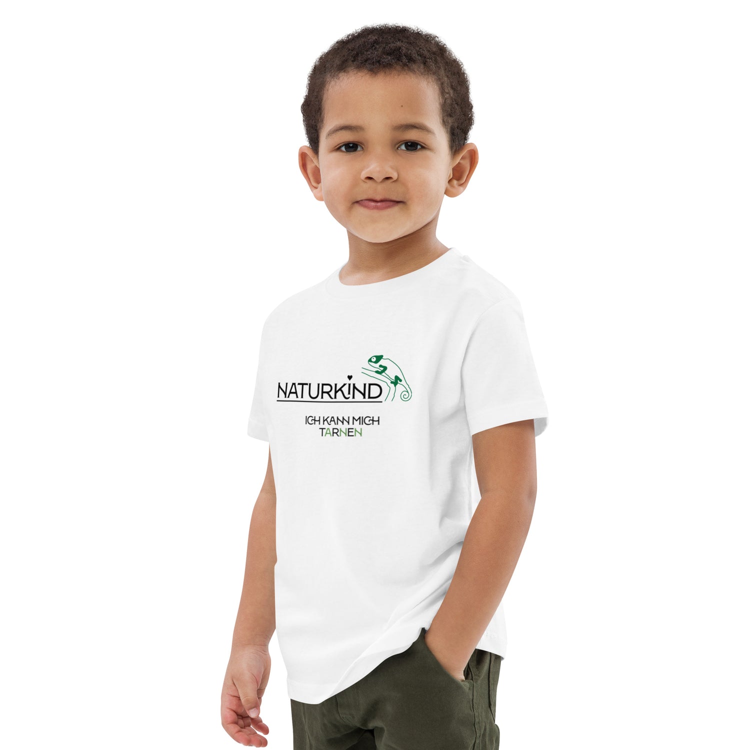 weißes T-Shirt aus Bio Baumwolle für Kinder 