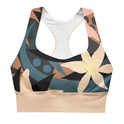 Aerobic Workout Bustier Sport Top Blumen