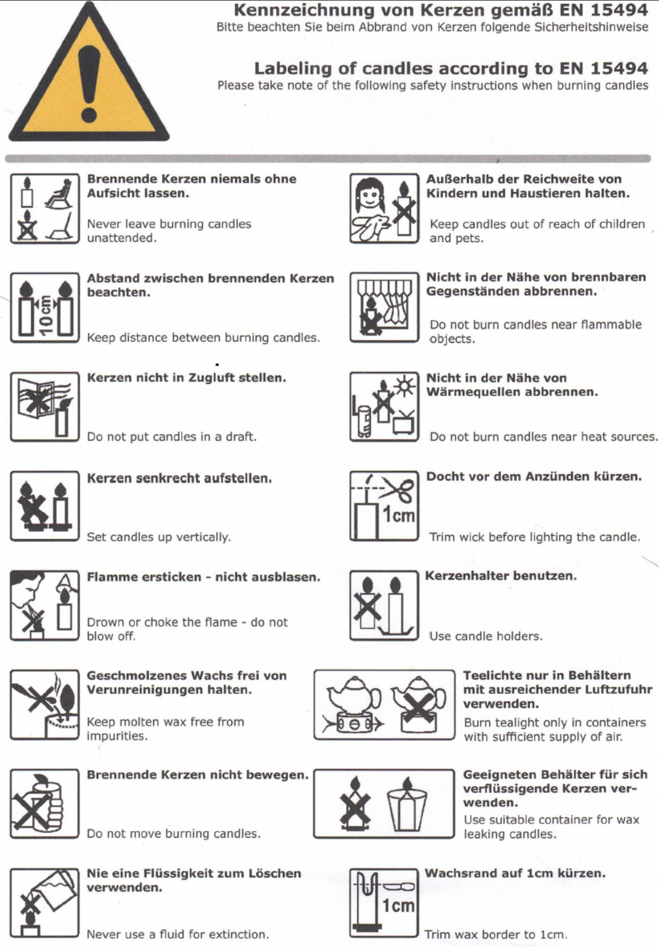 Duftsterne „Kräuterliebe“, Schmelzsterne