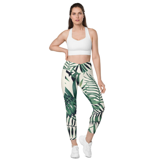 Sport Leggings beige grün 
