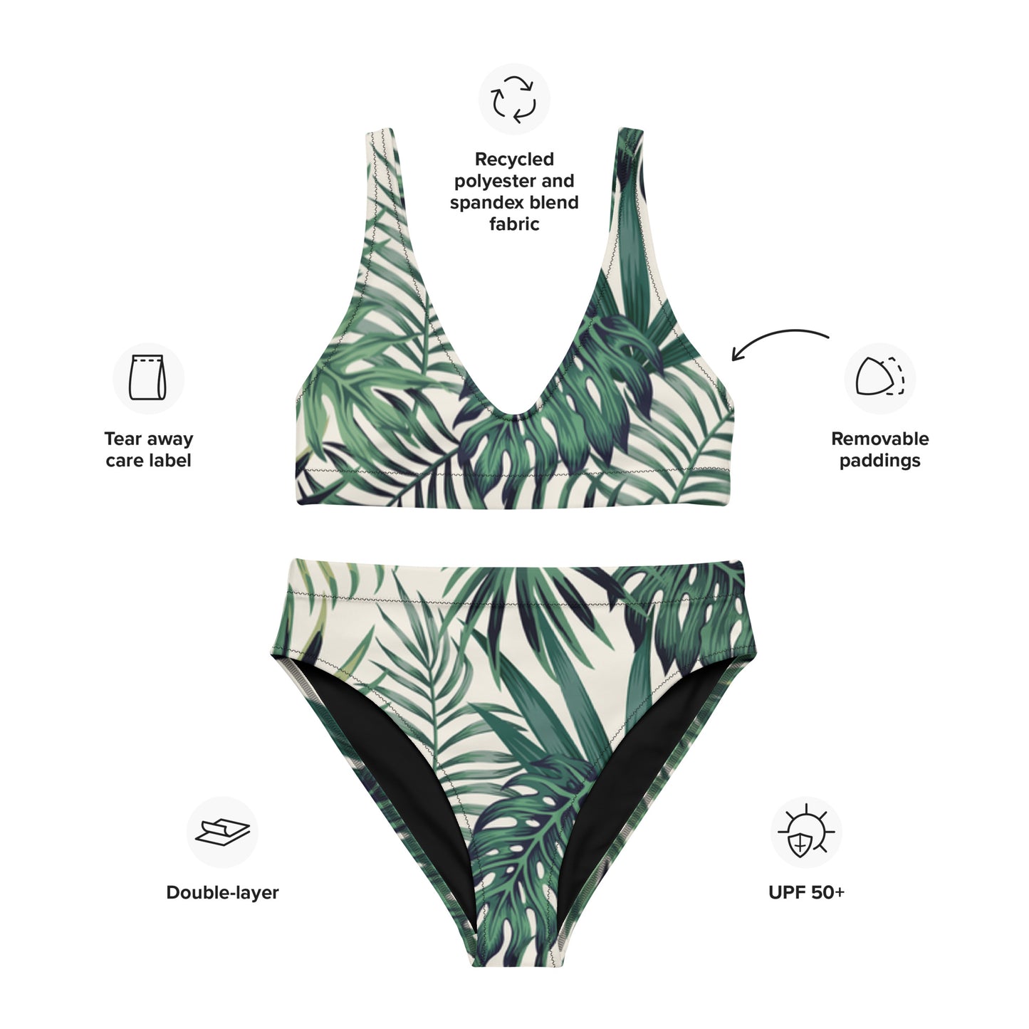 Hochwertiger Sport Bikini recycelt 