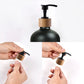 Soap dispenser with bamboo pump head