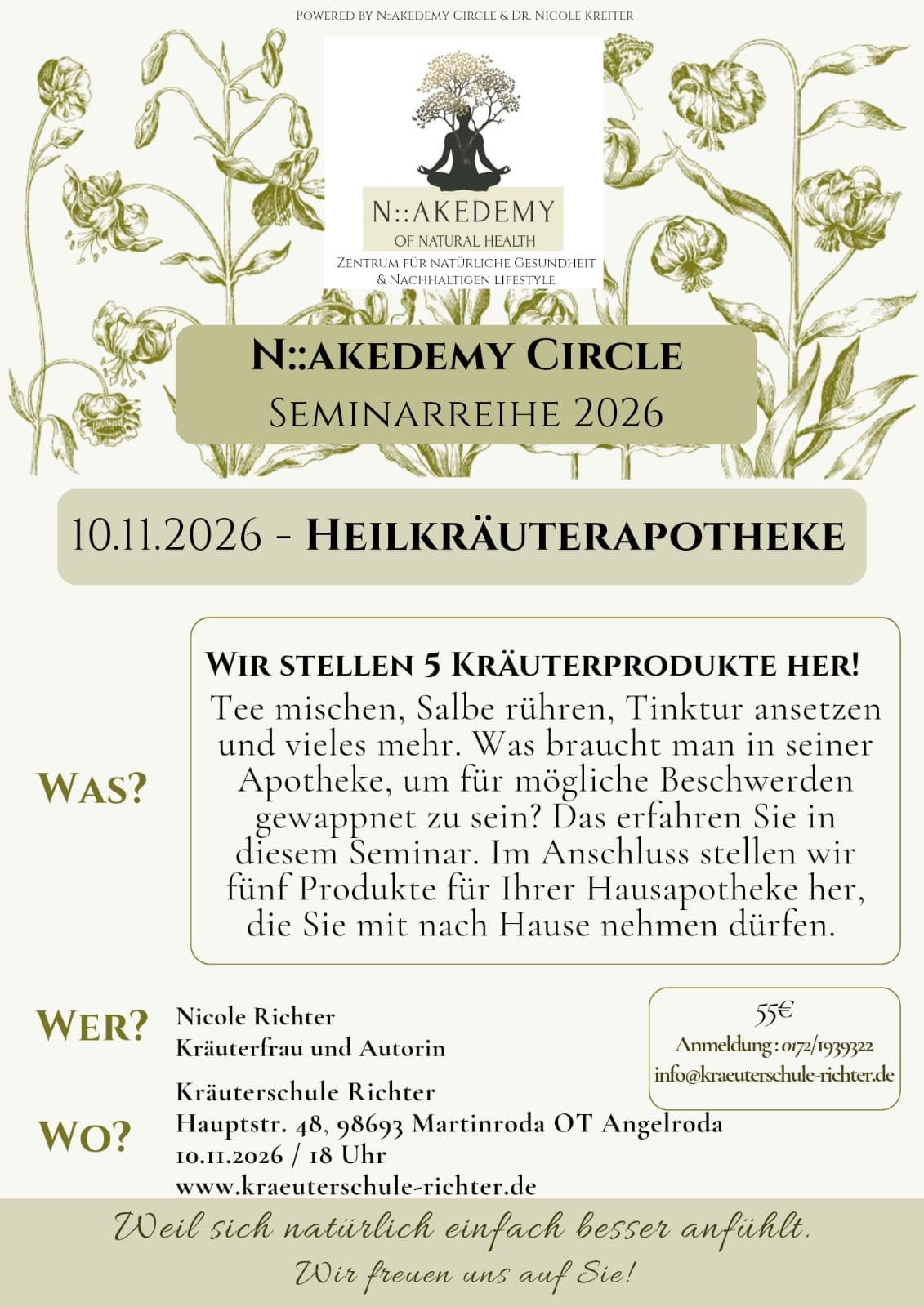 Heilkräuterapotheke am 10.11.2026 in Angelroda
