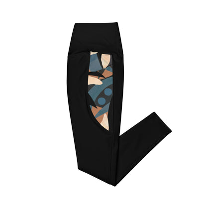 elastische Leggings für Sport schwarz Gr. 2XS, XS, S M, L, XL, 2XL, 3XL, 4XL, 5XL, 6XL
