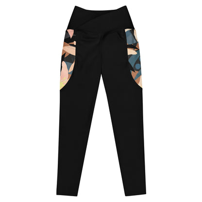 Laufhose aus recycling Material schwarz bunt