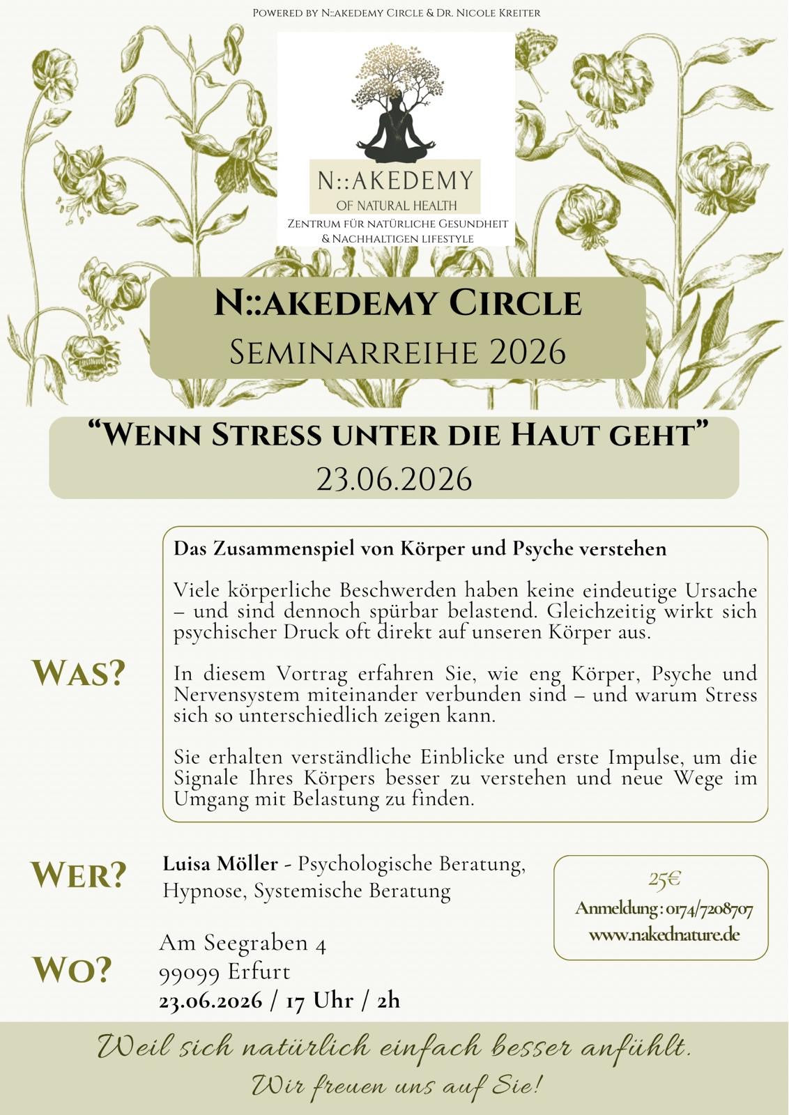 Wenn Stress unter die Haut geht Seminar Erfurt 