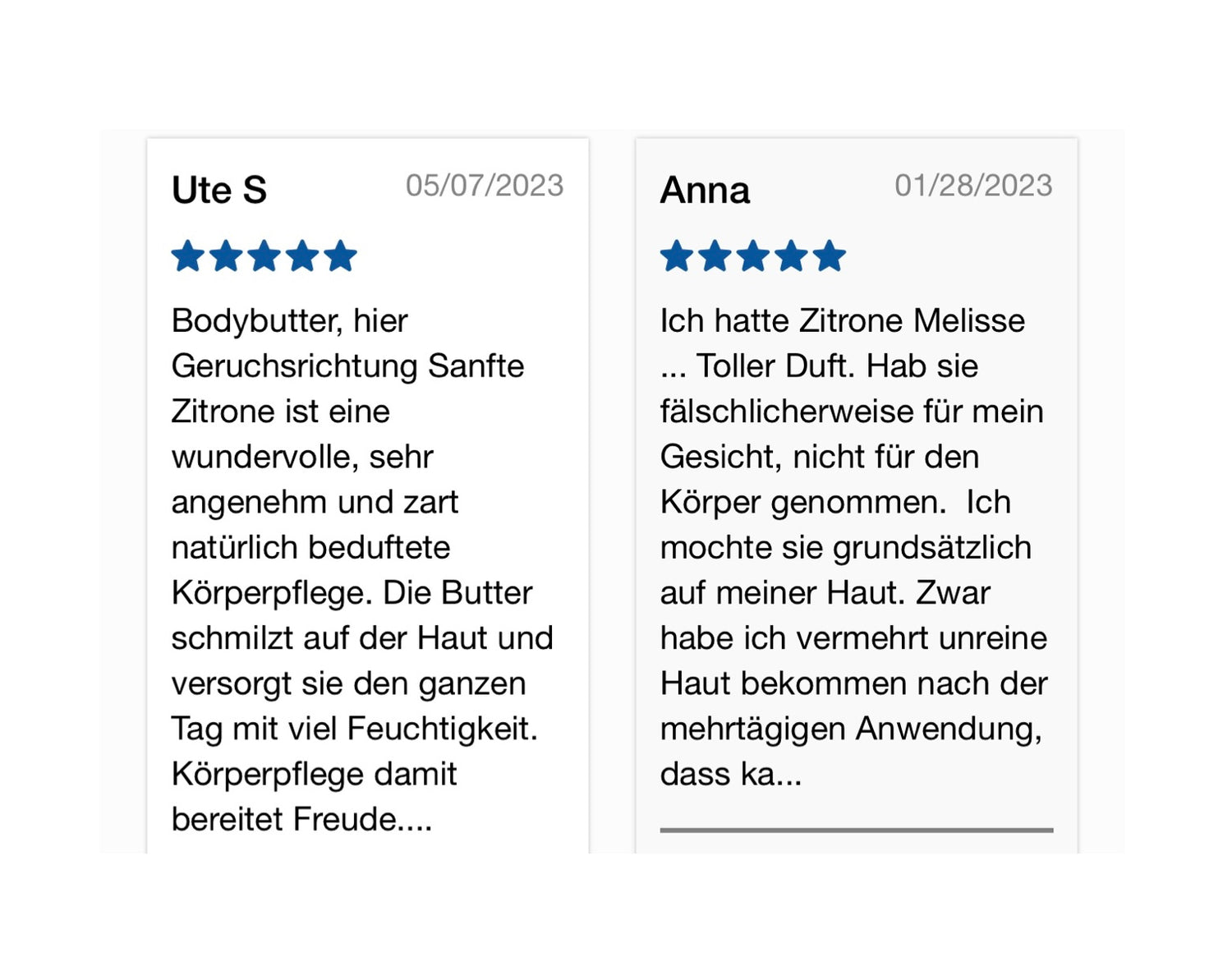 Kundenrezension NakedNature Naturkosmetik Deocreme und Körperbutter