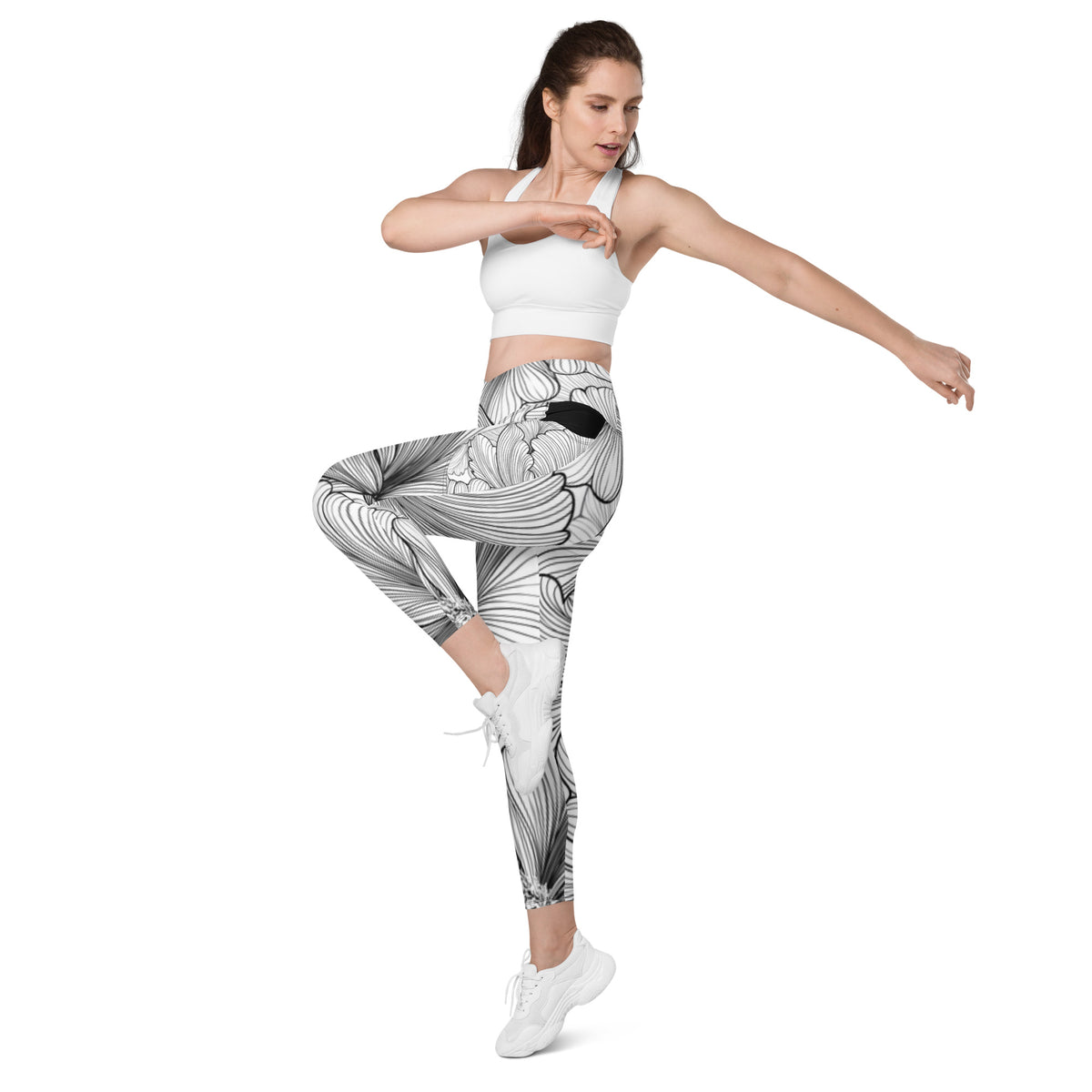 Lange Sporthose für Yoga, Pilates, Aerobic, Jogging, Workout