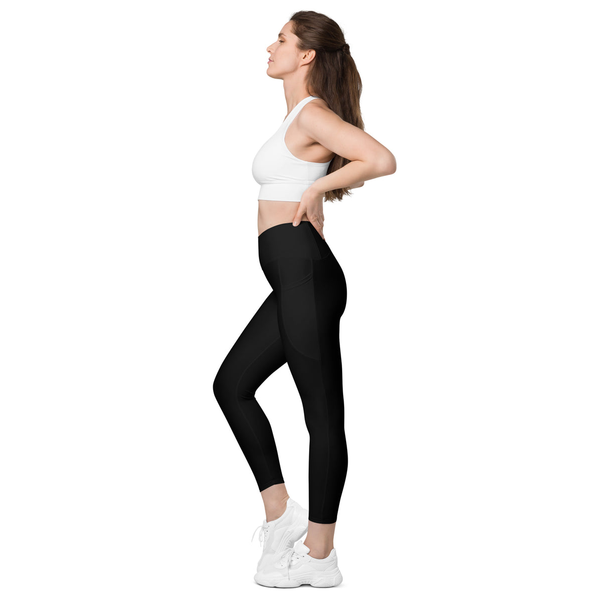 Bauch Weg Leggings in schwarz 