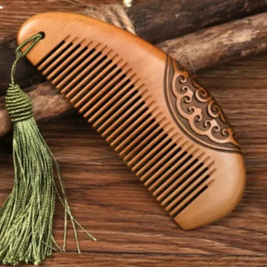 Wooden comb made of peach wood