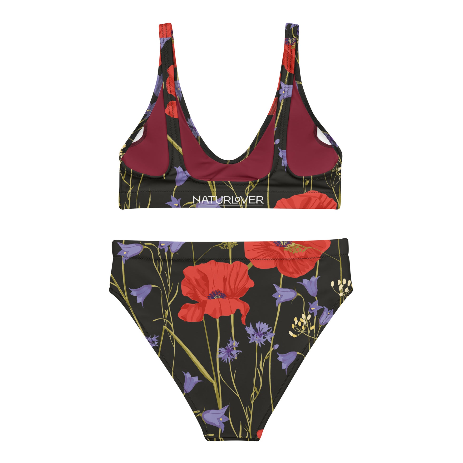 Naturlover Recycling Bademode Bikini Klatschmohn Rückseite 
