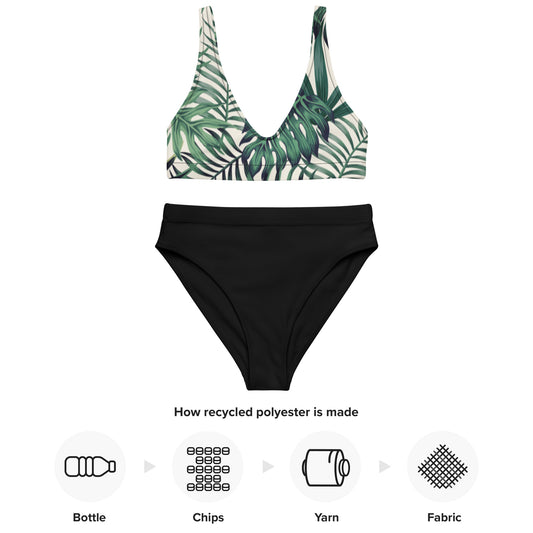 Recycling Sport Bikini gruen schwarz