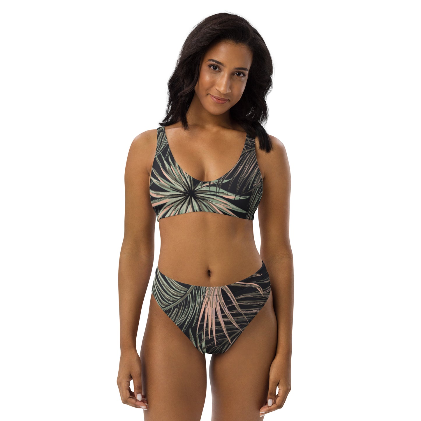 NATURKIND Allover Recycling Bikini, black patterned