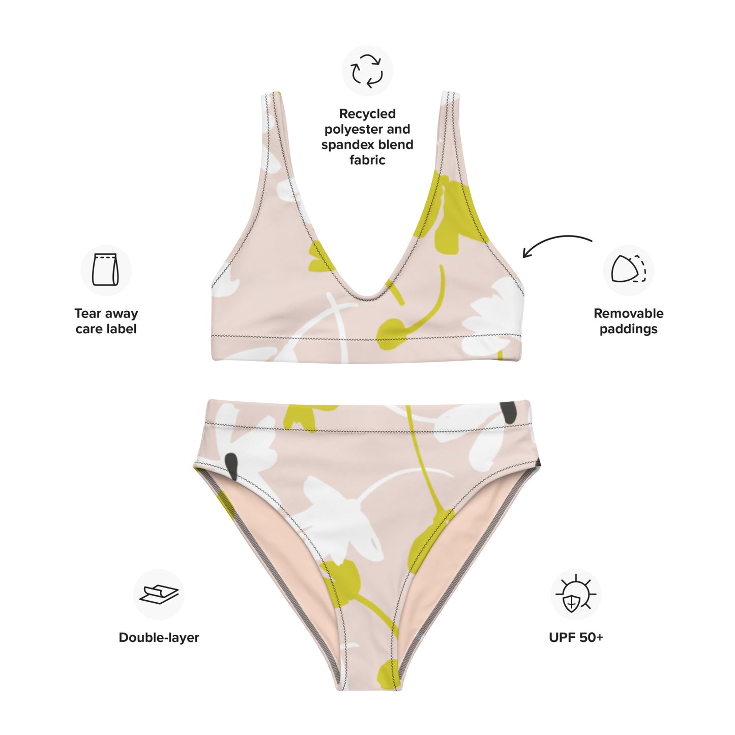 NATURKIND Allover Recycling Bikini, pink patterned