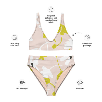 NATURKIND Allover Recycling Bikini, pink patterned