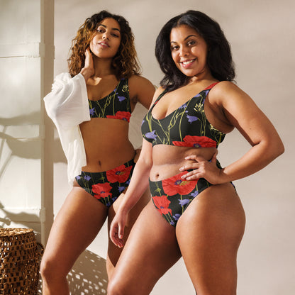 Naturlover Recycling Bademode Bikini Klatschmohn