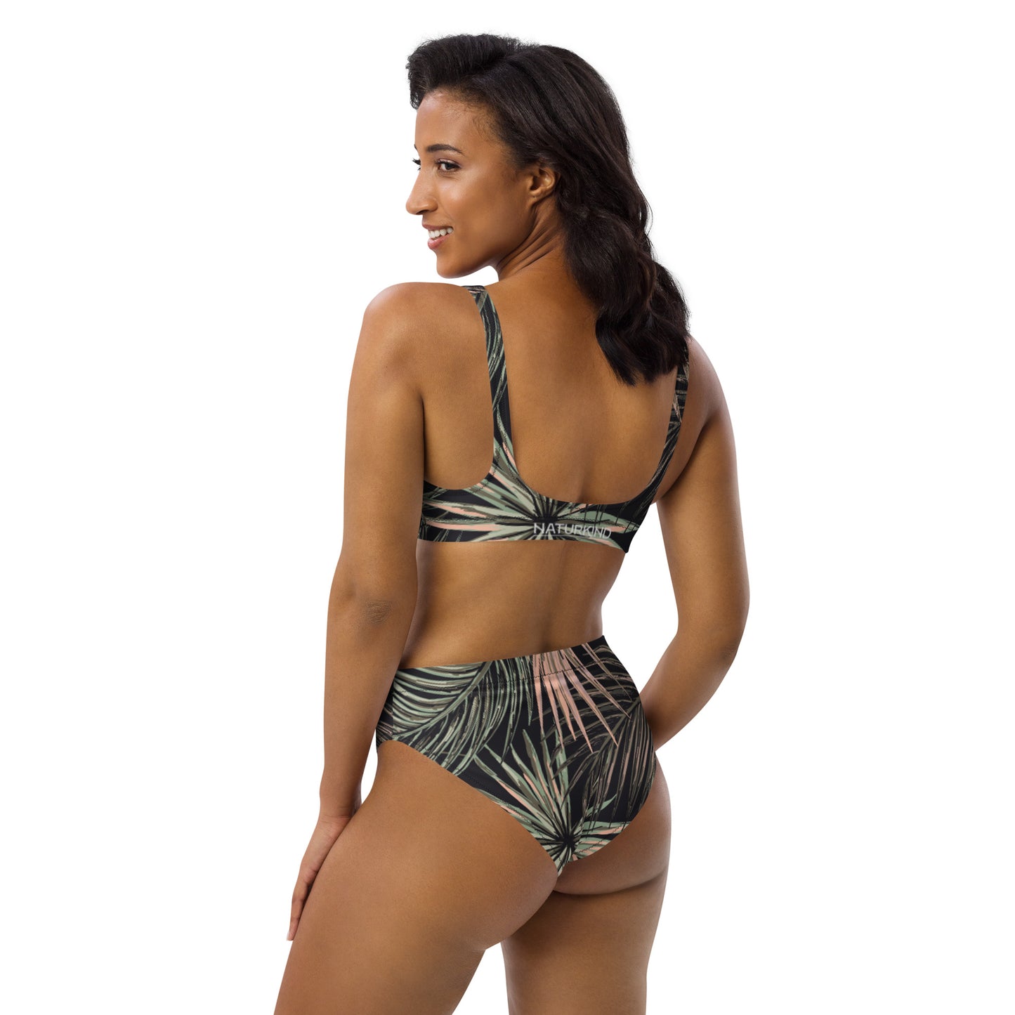 NATURKIND Allover Recycling Bikini, black patterned