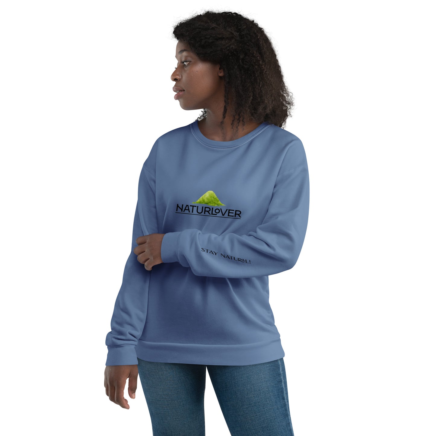 Recycling Pullover blau