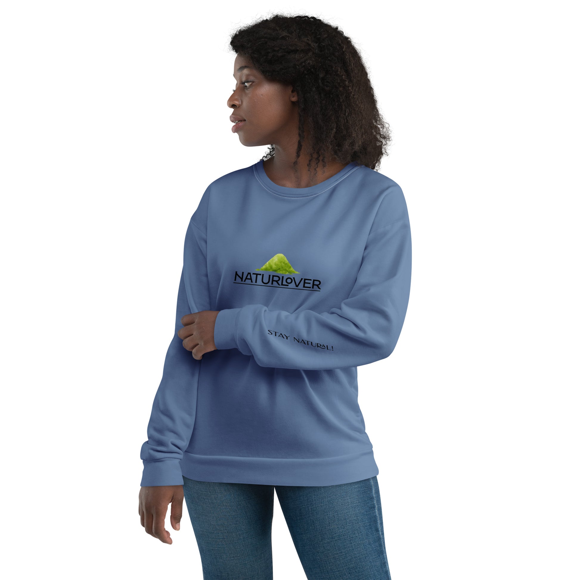 Recycling Pullover blau