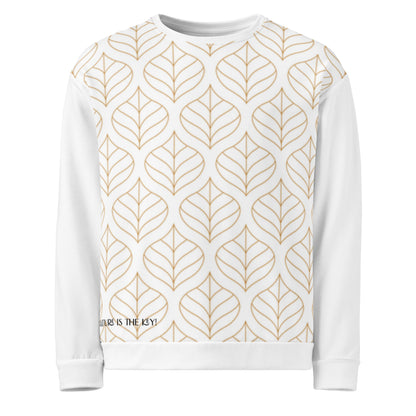 Recycling Pullover weiß gemustert