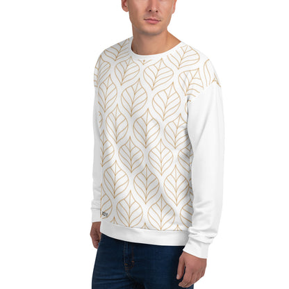 Recycling Pullover weiß gemustert