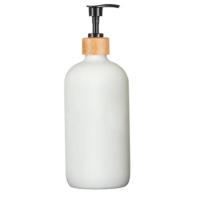 Soap dispenser with bamboo pump head